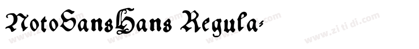NotoSansHans Regula字体转换